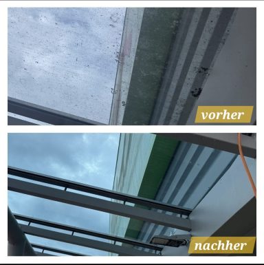 Glasreinigung Vordach